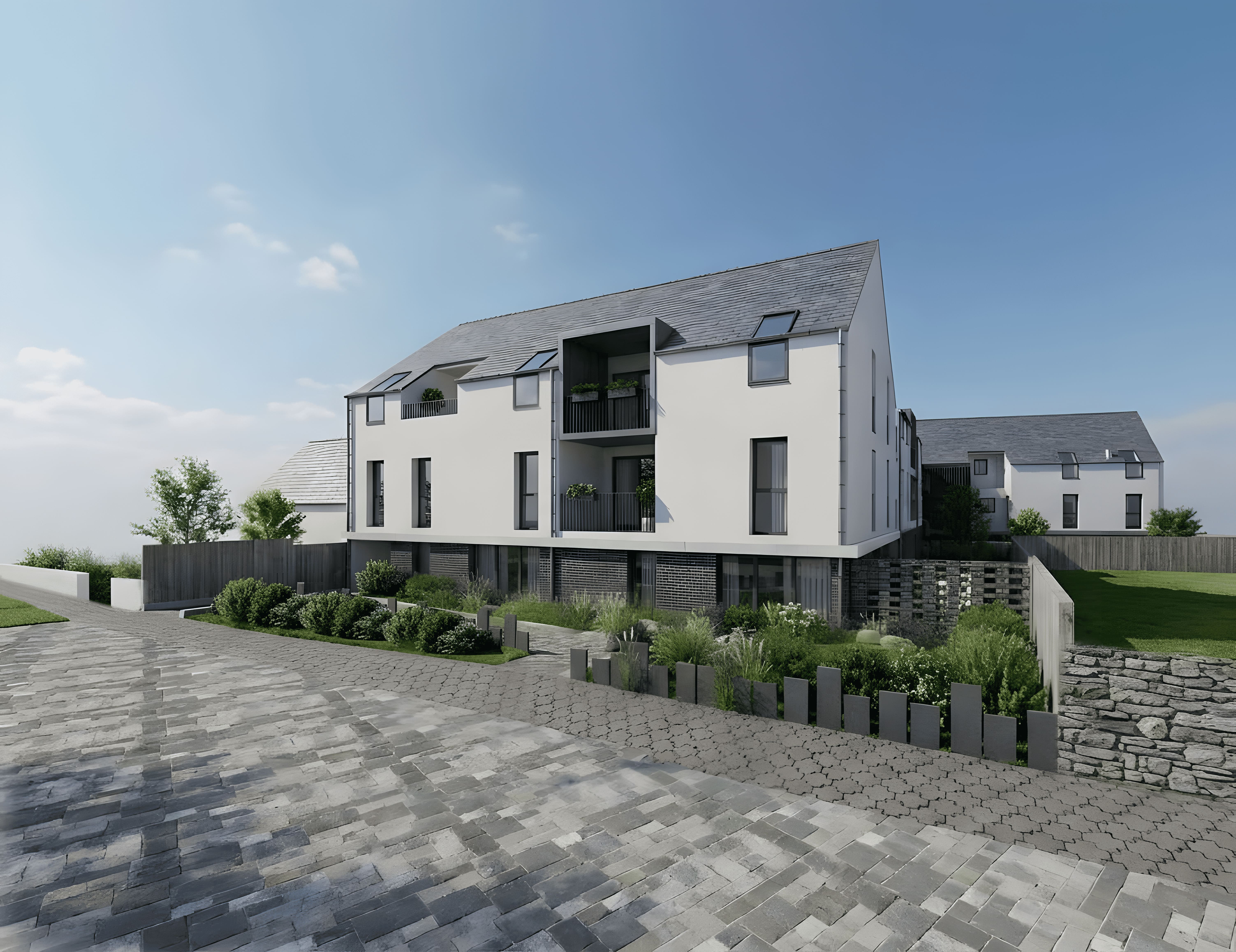 Construction de 14 logements et 2 cellules commerciales "Résidence des Fontaines" à Ploeren (56)